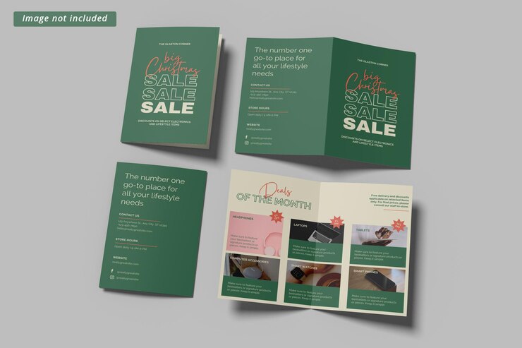 PSD maquette de brochure à deux volets a5