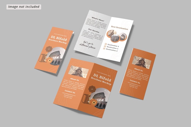 Maquette de brochure à deux volets DL