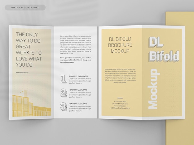 PSD maquette de brochure dl bifold