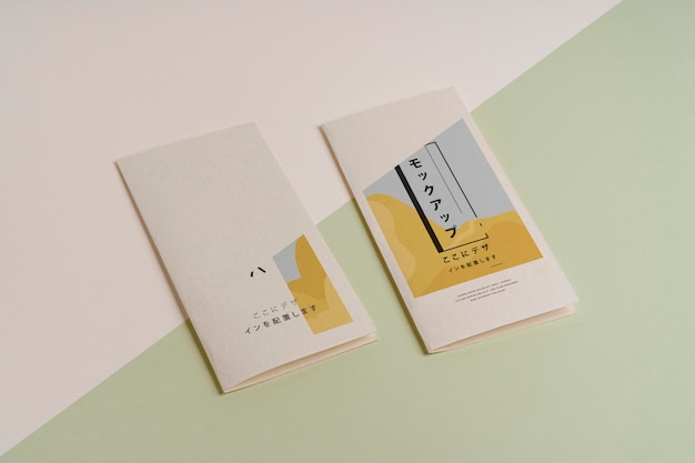 Maquette de brochure de formes abstraites