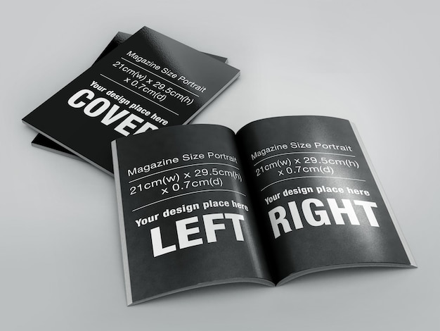 PSD une maquette d'une brochure ou d'un magazine