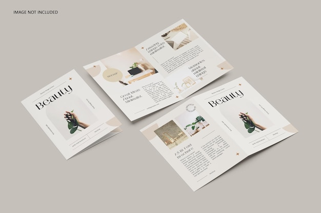 Maquette de brochure pliante A5