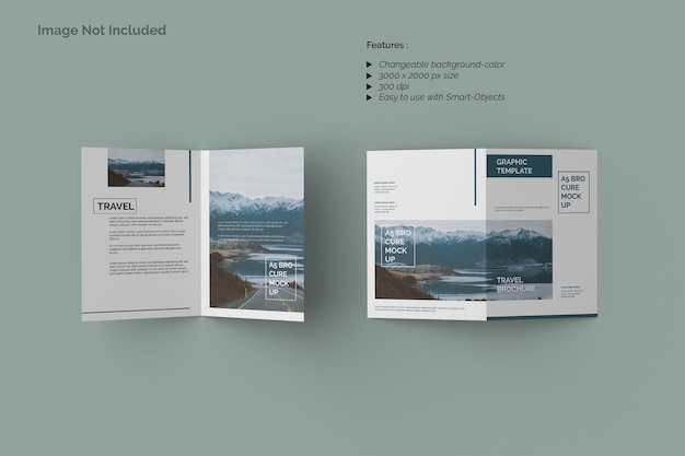 Maquette de brochure pliante A5