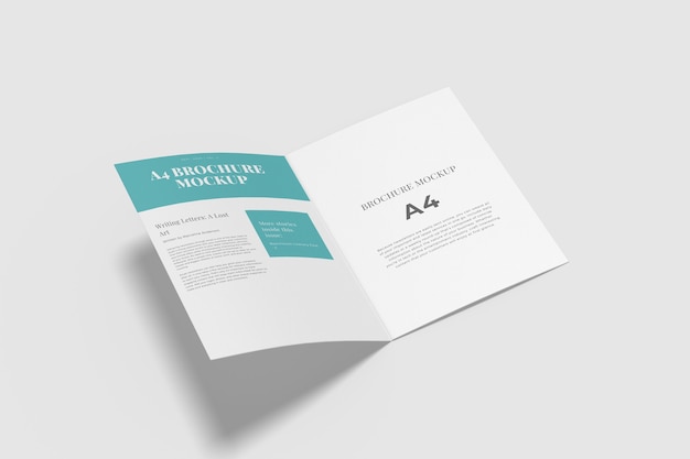 Maquette de brochure pliante isolée