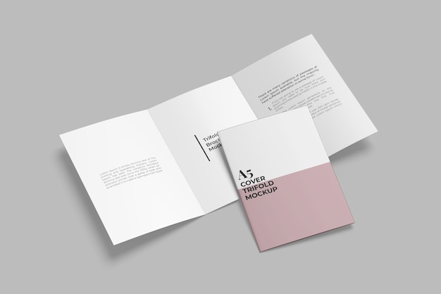 Maquette de brochure à trois volets réaliste A5