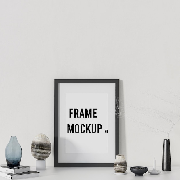 Maquette de cadre noir