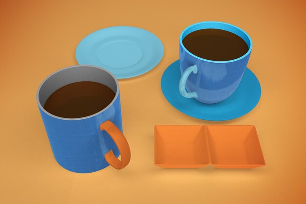 PSD maquette de café