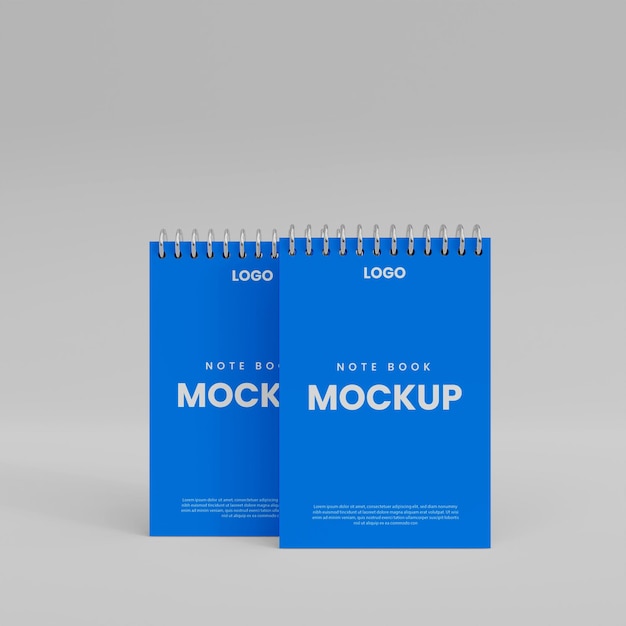 Maquette de cahier à anneaux 3D