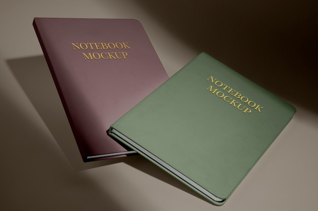 Maquette de cahier de calendrier et de planificateur