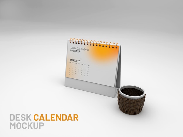 Maquette De Calendrier De Bureau 3d 2022