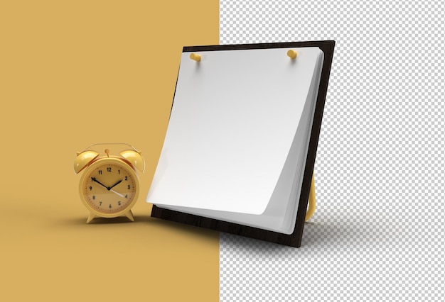 Maquette De Calendrier Avec Le Fichier Psd Transparent De L'horloge Alram.