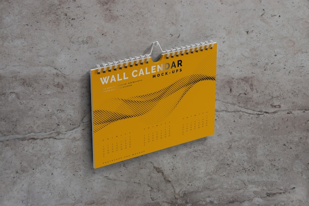 Maquette de calendrier mural horizontal