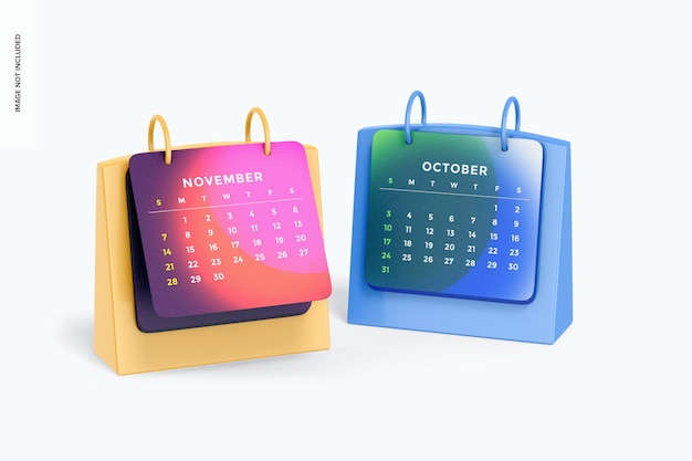 Maquette de calendriers de table
