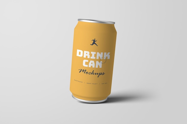 Maquette de canette de boisson mate