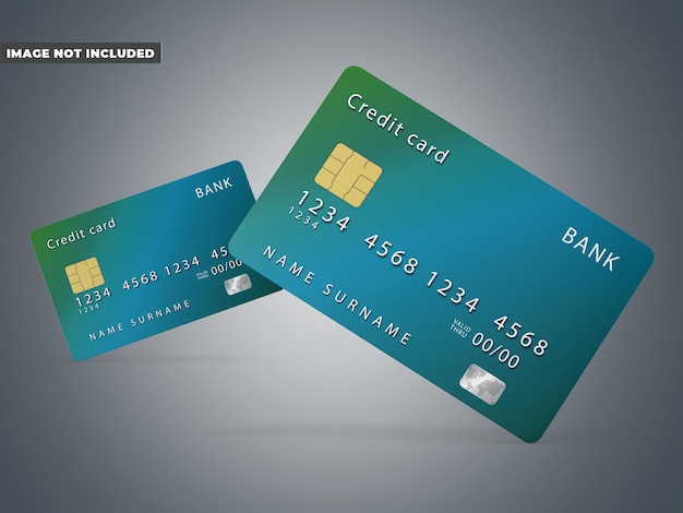 PSD maquette de carte de crédit de débit
