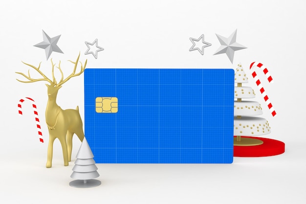 Maquette de carte de crédit de Noël