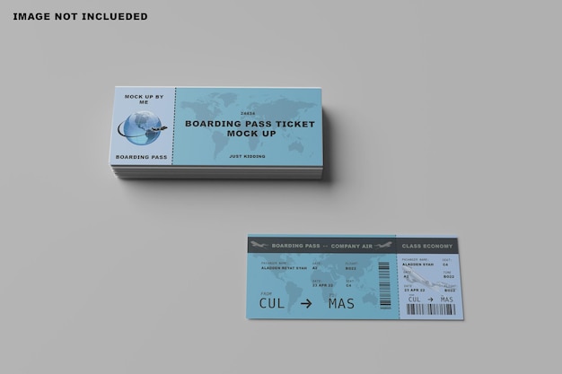 PSD maquette de carte d'embarquement