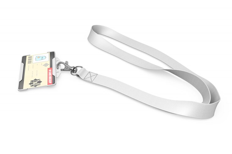 PSD maquette de carte d'identité sur collier