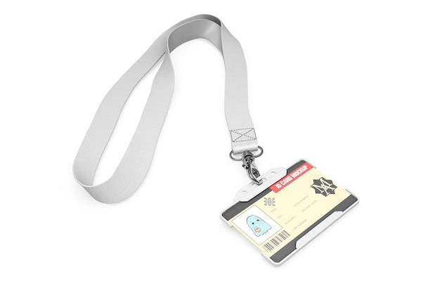 maquette de carte d&#39;identité sur collier