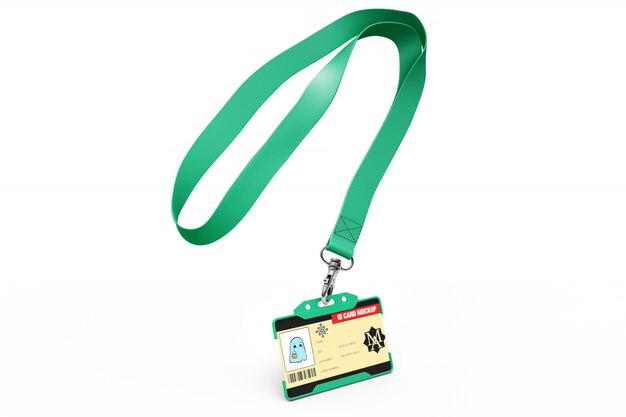 maquette de carte d&#39;identité sur collier