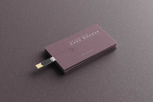 PSD maquette de carte de visite de clé usb