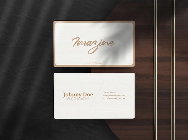 Maquette de carte de visite de luxe minimaliste simple
