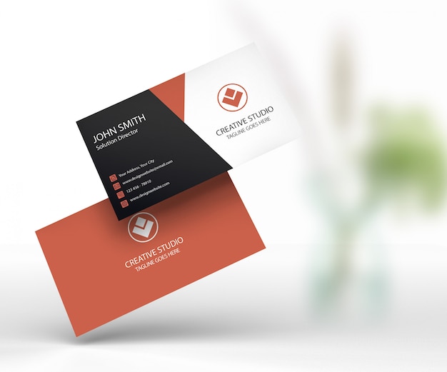Maquette de carte de visite Premium Psd