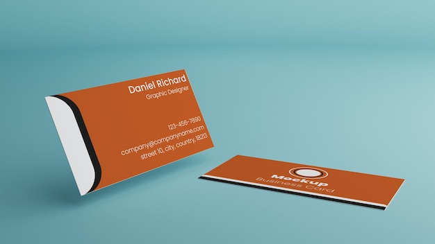 Maquette de carte de visite réaliste PSD