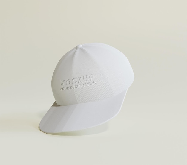 Maquette de casquette de baseball blanche