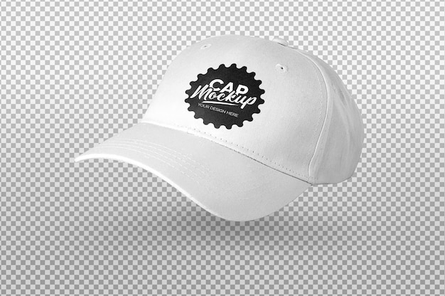 PSD maquette de casquette blanche