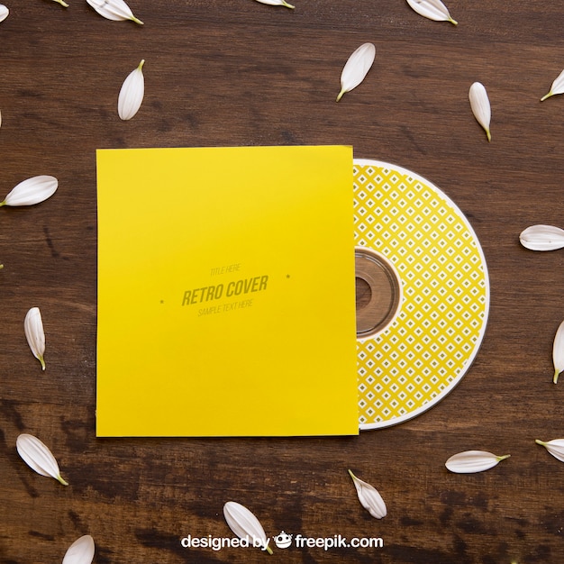 Maquette de CD jaune
