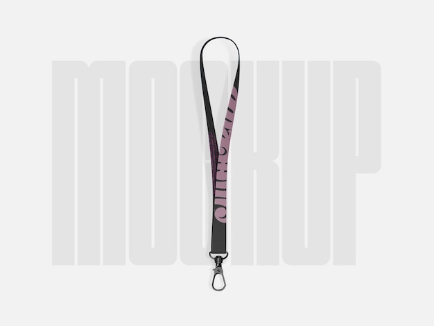 Maquette de la ceinture de la carte d'identité de lanyard