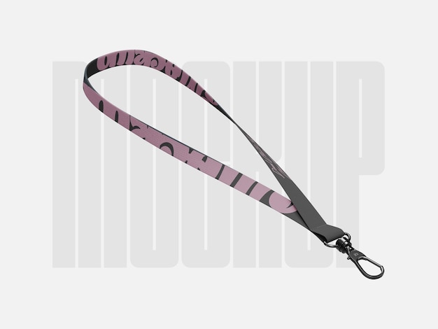Maquette de la ceinture de la carte d'identité de lanyard