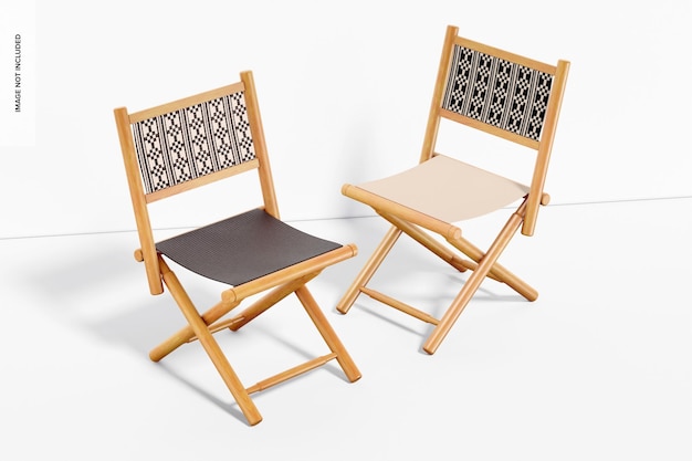 Maquette de chaises artisanales
