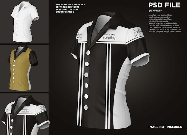 PSD maquette de chemise à manches courtes