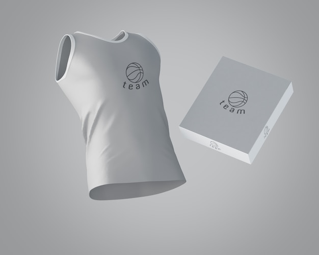 PSD maquette de chemise de sport avec logo de la marque