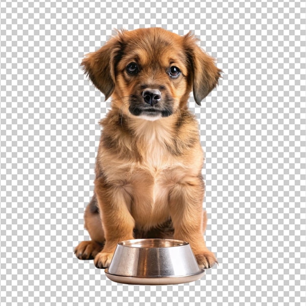 PSD une maquette d'un chiot avec un bol de nourriture