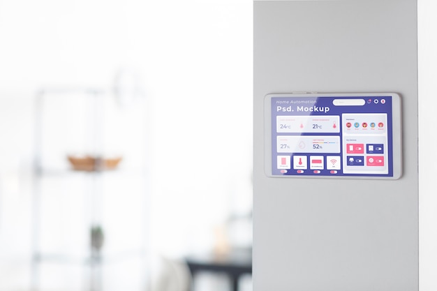 PSD maquette de concept domotique avec thermostat