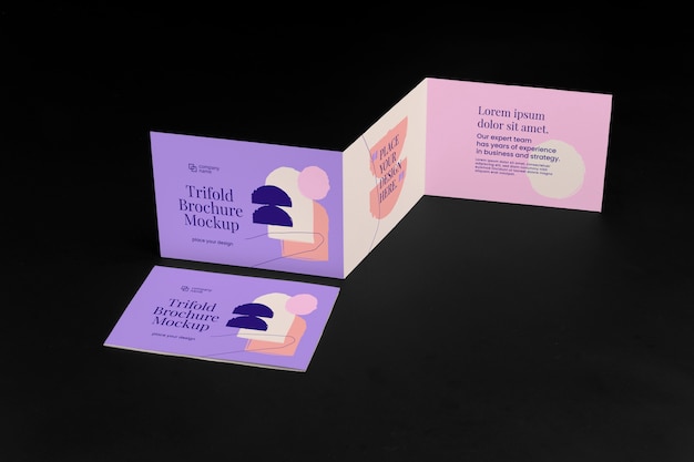 Maquette de conception de brochure à trois volets