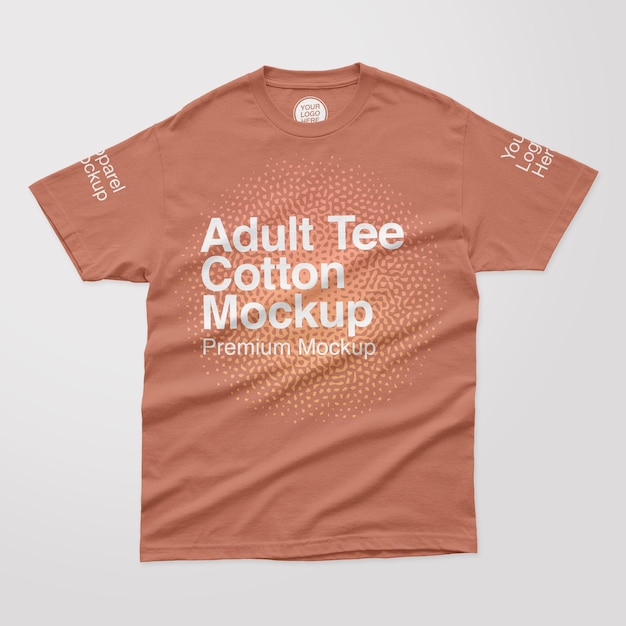 Maquette en coton pour t-shirt adulte