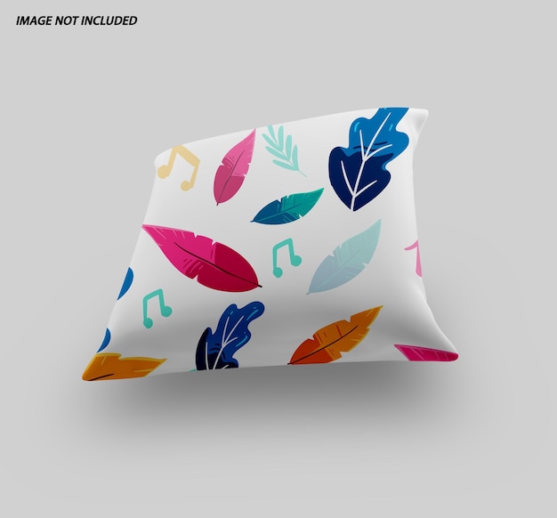Maquette de coussin d'oreiller carré réaliste PSD