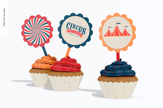 Maquette de cupcakes ronds