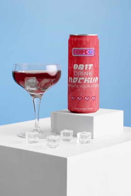 Maquette de délicieuse boisson en conserve
