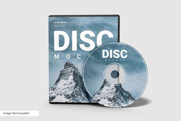 Maquette de disque compact et boîtier réaliste