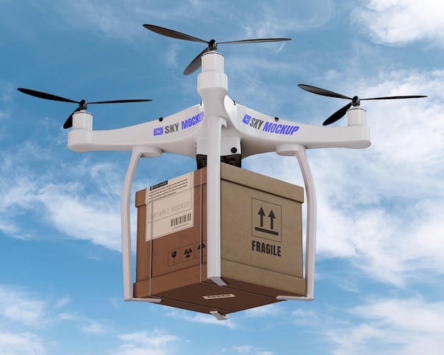 PSD maquette de drone utilisée pour le transport aérien