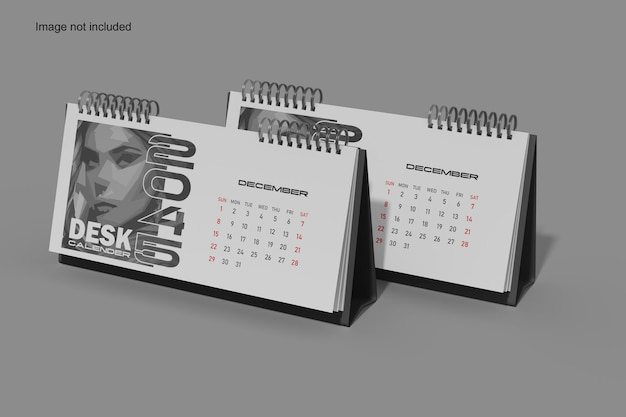 Une maquette du calendrier de bureau de 2024