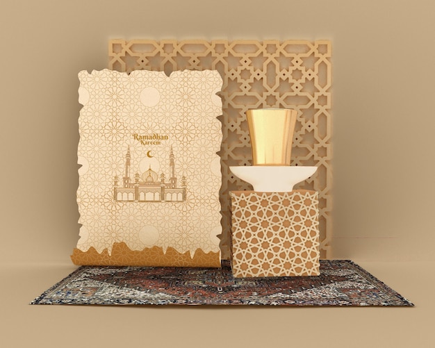 PSD maquette du concept du ramadan kareem