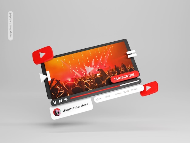 Maquette du lecteur vidéo Youtube