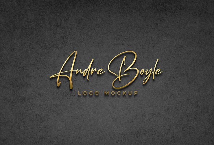PSD une maquette du logo d'andre boyle