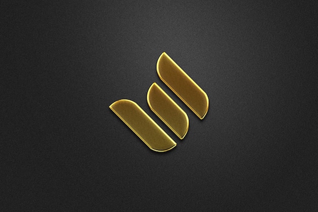 Maquette du logo de style or